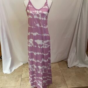Purple Tie-Dye Maxi Dress